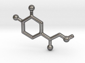 adrenalin moleküller kimyasal formül molekül yapı biyoloji mücevher kolye anahtarlık küpe zincir kablolu epinefrin hormon bilim 3d print model - Mito3D
