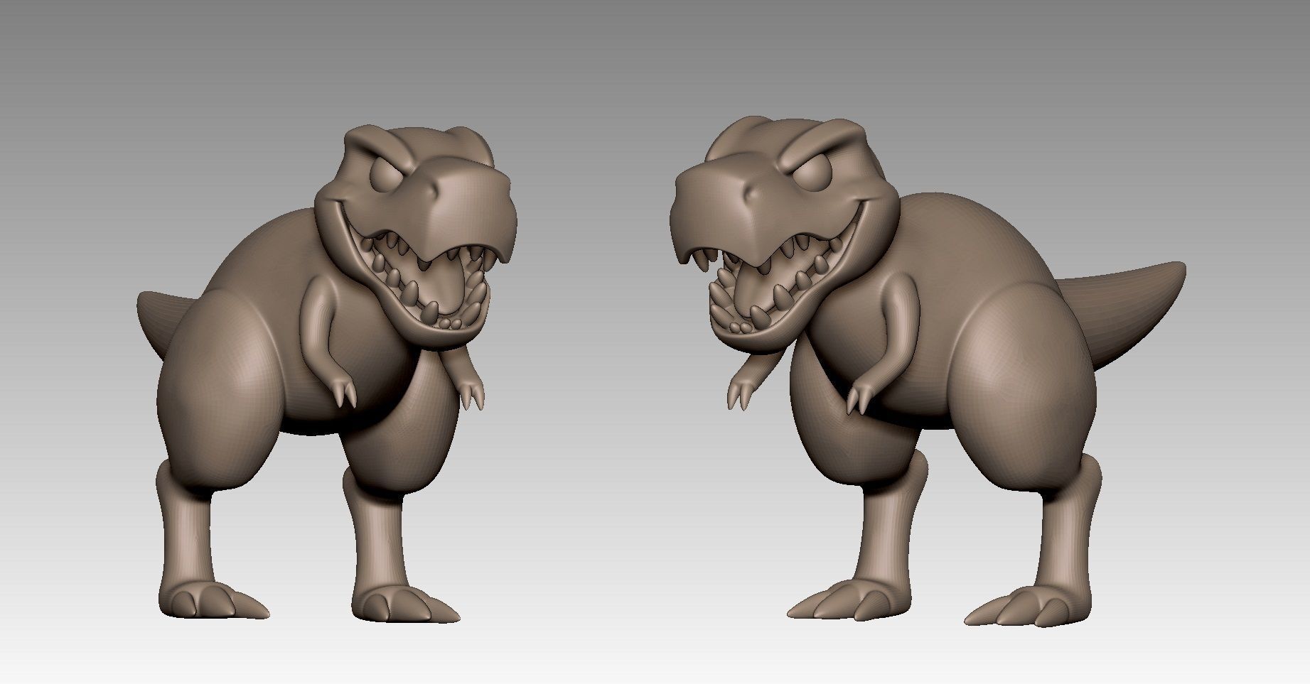 adult t-rex dinosaurs character nature cartoon tyrannosauru rex games toys other 3D print model - Mito3D