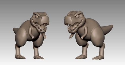adulte t-rex les dinosaures caractère la nature dessin animé tyrannosauru rex jeux jouets d'autres 3d print model - Mito3D