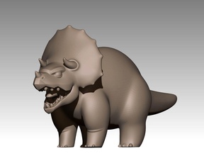 adult triceratops dinosaur statue nature figure games toys 3d print model - Mito3D