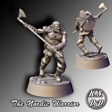 adventurers - nordic warrior miniature roleplaying dnd figurines dungeons dragons mini games toys board berserk ulric viking 3d print model - Mito3D