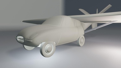 aérocar iii 3d imprimable modèle avion hélice vol militaire véhicule volant aéroport aéro voiture volante loisir diy automobile 3d print model - Mito3D