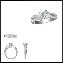 convenienti anelli di promessa esign prezzo gioielli personalizzati anello fidanzamento stampabile matrimonio solitario jcd disco platino 3d print model - Mito3D