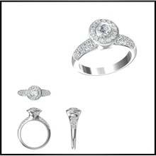 abordable bagues de fiançailles jcd bijoux en diamants la conception personnalisée bague l'anneau les anneaux imprimable mariage solitaire le platine 3d print model - Mito3D