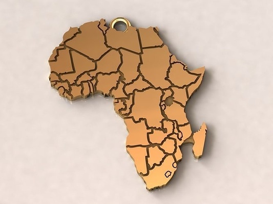 afrika charme anhänger wild afrikanisch safari savanne juwel gold druckbar halskette sterling silber schmuck amulett mode schönheit halsketten 3d print model - Mito3D