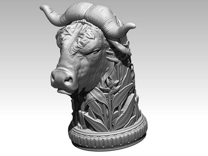 african bull chess cow buffalo toro bullfight rage veal game figure cnc print safari zoo cool games toys board 3D print model - Mito3D