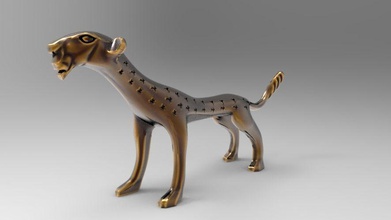 Afrika kedi Heykeli sanat eski heykelciği Hatıra aslan nadir antika Bronz dişi Kaya çizimler heykeller kitty heykel puma yavrusu baskı 3d print model - Mito3D