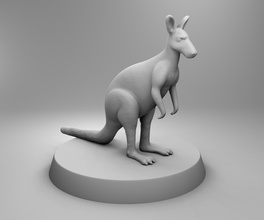 african kangaroo africa safari wildnature wild animal zoo predator 3dprint 3dprintmodel science biology 3d print model - Mito3D