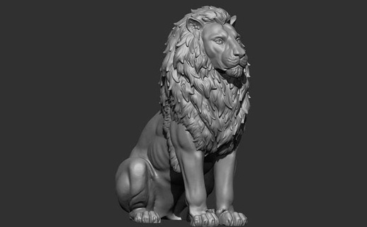 africain Lion 3d modèle impression cnc sculpture art sculptures bijoux or animal ancre argent modèles 3d print model - Mito3D