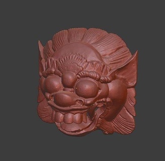 african mask 04 high-poly tiki totem photorealistic realistic wood decorative abstract museums figurine art decor decoration figure house sculpture statue sculptures 3d print model - Mito3D
