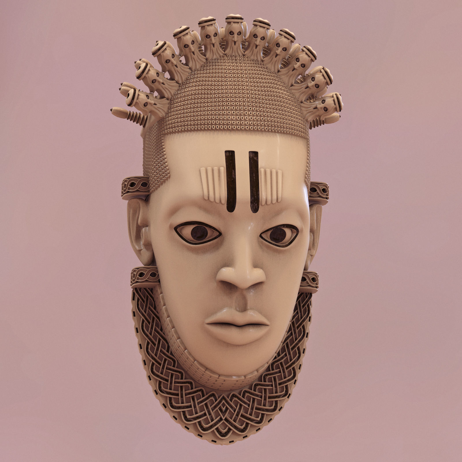 africano mascarar benin arte escultura estátua interior religião retrato deco deus esculturas áfrica 3d impressão modelos 3D print model - Mito3D