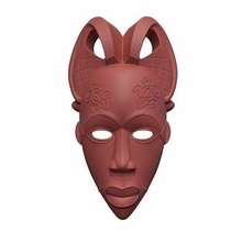 african mask 3dprint fashion accessory carnival art 3d print model - Mito3D