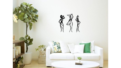 african women wall art 1 africa lady woman decoration decor model 3d printing silhouette profile 3d print model - Mito3D