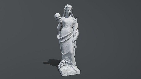 Afrodita estatua impresión Lilith ruina efigie esculpir escultura fantasía personaje juegos juguetes juego accesorios 3d print model - Mito3D