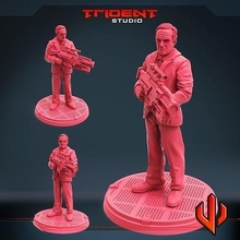 agent blaster hero toys art sculpture miniatures sculptures 3d print model - Mito3D