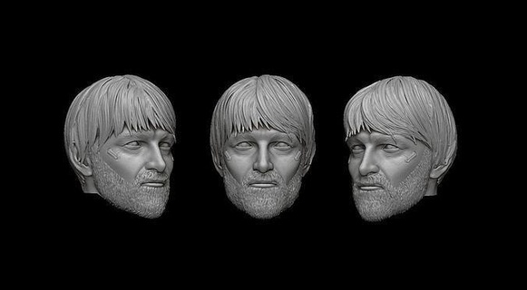 agente kruger elisio film oneixescale uomo arte testa viso ritratto hottoys giocattoli Giochi 3d print model - Mito3D