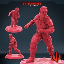 agent strongman art miniatures sculptures toys hero games board 3d print model - Mito3D