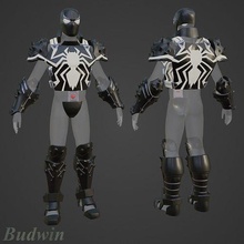 agent venom inspired suit cosplay marvel spiderman hobby diy 3d print model - Mito3D