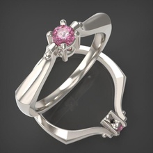 aggressiv Diamant Schmuck Ring wertvoll Juwel Luxus Engagement Ehe Hochzeit Gold druckbar Feier Zubehörteil brillant Ringe 3d print model - Mito3D