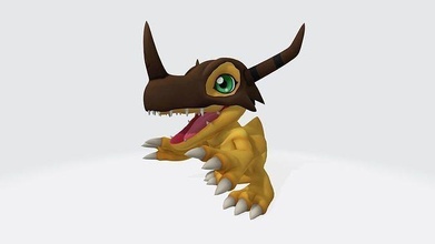 agumon dibujos animados personaje cuernos digimon monstruo anime modelo juegos juguetes 3d print model - Mito3D