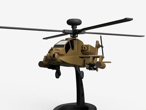 ah 64d apache arco helicóptero militar aeronave vehículo Ejército aire modelo escala impresión miniatura rotor guerra pasatiempo bricolaje diy heli 3d print model - Mito3D
