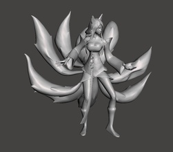ahri 3d model female character wings league of legends wild rift lol games toys 3d print model - Mito3D