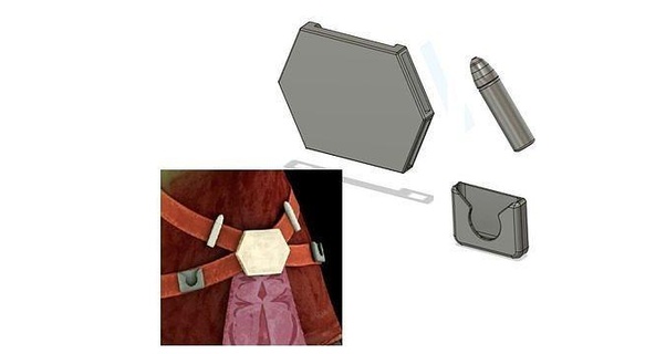 ahsoka tano belt accessories clone wars digital stl files star jedi sith cosplay costume space weapon light saber hobby diy 3d print model - Mito3D