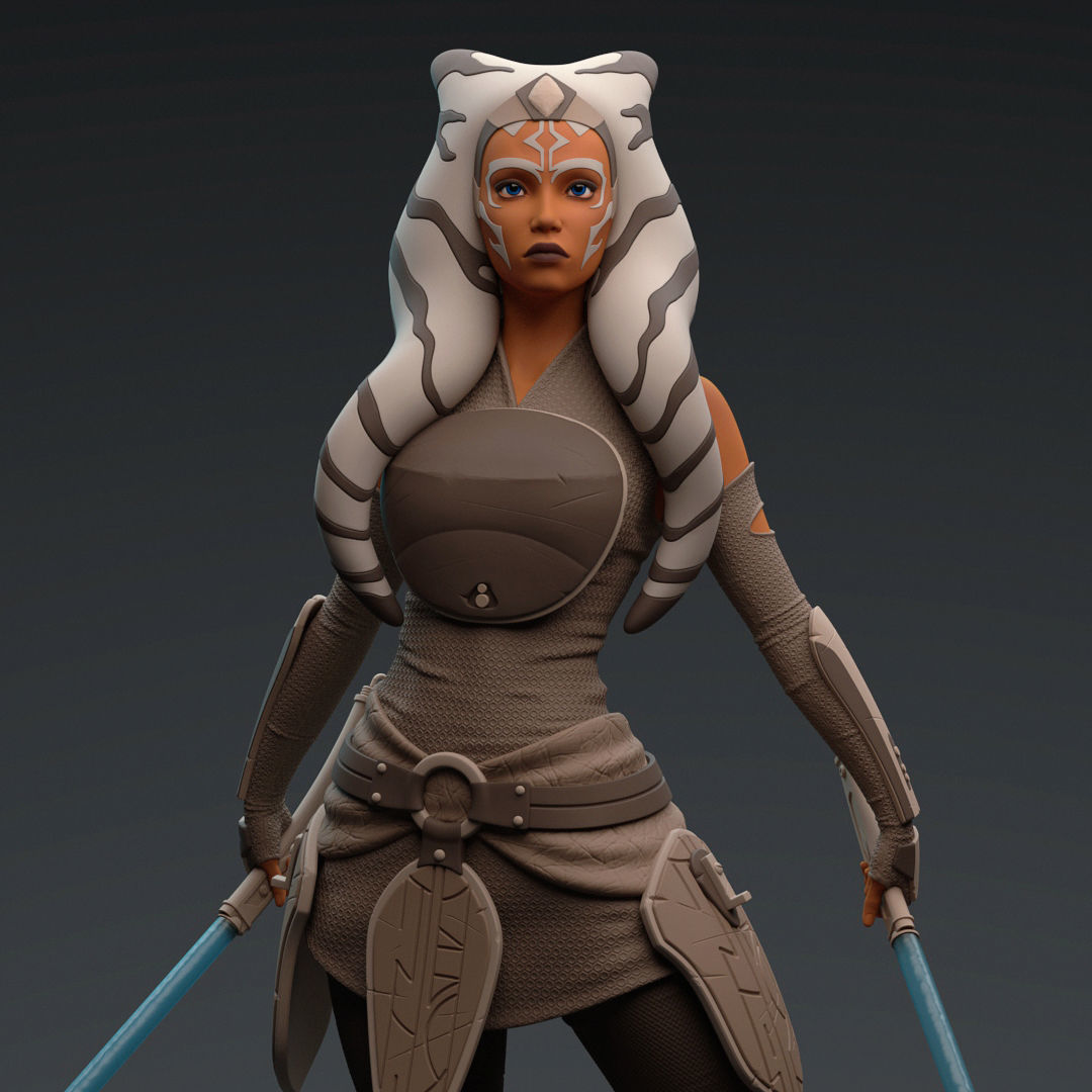 ahsoka tano star wars starwars ahsokatano clonewars statue woman figure art sculpture collectibles 3dcharacter sculptures 3dprint 3dprinting 3D print model - Mito3D