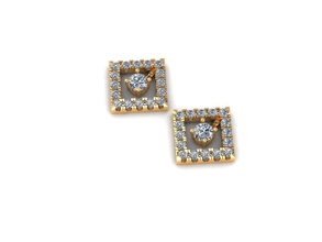 ai0001347e quadrado diamante viga brincos ouro jóia gema noivado casamento jóias anel prata joalheria engagem moda esterlina pingente colar beleza 3d print model - Mito3D