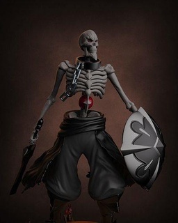 ainz ooal gown - warrior skeleton overlord anime manga momonga undead zombie statue figurine collectibles magic magiccaster lord 3dprint printable ainzooalgown toy toycollectibles art sculptures 3d print model - Mito3D