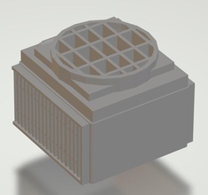 air conditionner cyberpunk 2077 3d impression évent ventilation électronique futuriste étagère Jeux jouets 3d print model - Mito3D