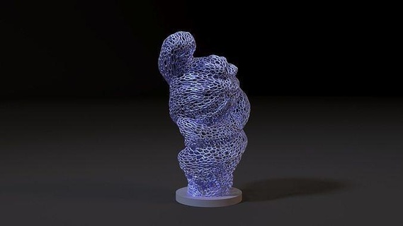 hava temel Voronoi dnd fantezi minyatür masaüstü lav magma yaratık yanardağ kurgusal insansı peri Sanat heykeller 3d print model - Mito3D