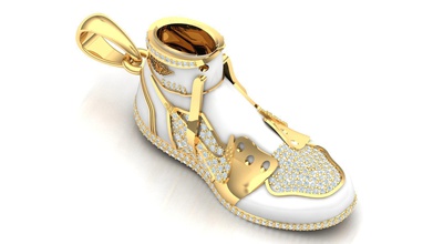 aire zapatos la joyería airshoes el diamante diamondshoes jordenshoes imprimible engagem bracelate colgantes 3d print model - Mito3D