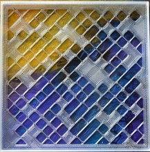 aerografo stencil modello diagonale geometrico design mosaico piastrella piazza sfondo astratto arte pannellatura aerografia mattone segni loghi 3d print model - Mito3D
