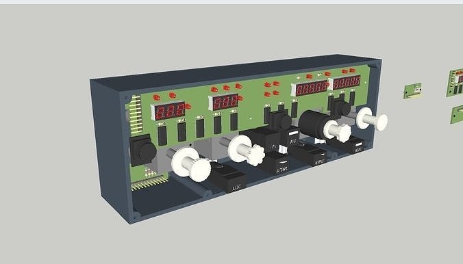 airbus fcu a320 pcb tafel elektronik technologie s320 simvim hcsci flightsim diy hobby 3D print model - Mito3D