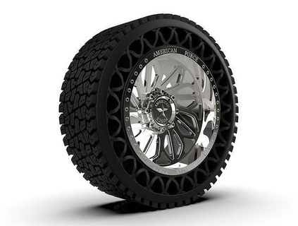 airless article pneu américain Obliger roue camion militaire avion Etats Unis voiture gué véhicule combattant loisir DIY automobile 3d print model - Mito3D