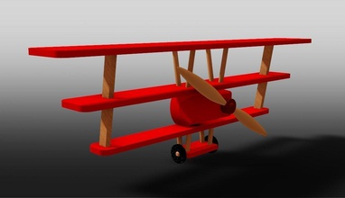 avión estante - barón rojo casa muebles el dormitorio rack 3d print model - Mito3D