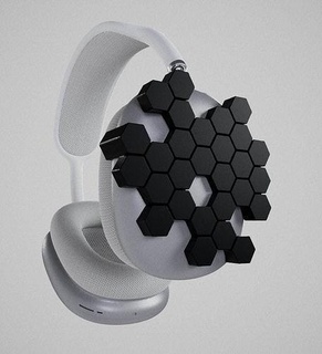 airpods max allegati astratto 006 airpod Accessori auricolari cuscinetti moda arte accessori per 3d print model - Mito3D