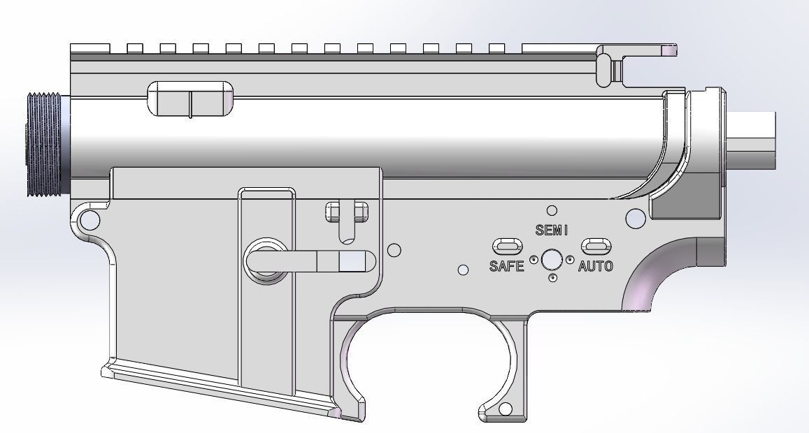 airsoft ar15 m16 m4 destinataire fusil aeg gelblaster agression ar 6mm bb jeux jouets 3D print model - Mito3D