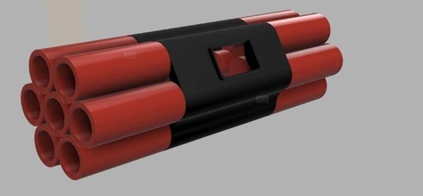 airsoft bomb game model - premium dinamite format war gun blasting gulf weapon games toys 3d print model - Mito3D