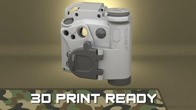 airsoft tilo-3z andres defence hollow body tilo 3z army millitary hull 3dprint hipoly goodquality helmet robot uss usa armour hinge eye hobby diy electronics 3d print model - Mito3D