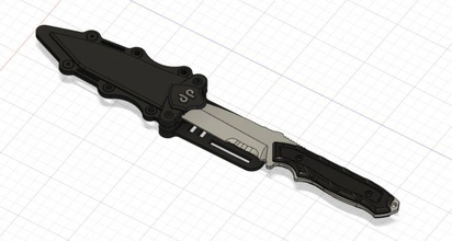 airsoft training knife tactical sport hobby diy 3d print model - Mito3D