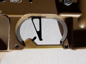 airsoft trigger guard hard stop gun rifle ar 15 m16 bb mosfet hobby diy mechanical parts 3d print model - Mito3D