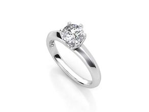 aj-01 gioielli lucente di lusso fidanzamento preziosi matrimonio oro stampabile anello diamanti gioiello brillante disco platino argento anelli 3d print model - Mito3D