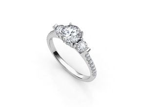 aj-023 ring Schmuck gold Silber diamond bedruckbar ist engagement Platin Diamant-ring Hochzeit Mode-ring Juwel genial sterling brillant Ringe 3d print model - Mito3D