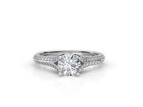 aj-033 jewelry engagement luxury shining jewel printable diamond ring sterling jewellery silver wedding platinum rings 3d print model - Mito3D