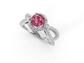 aj 037 jewelry ring jewel gem diamond engagement wedding gold rings 3d print model - Mito3D