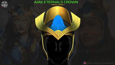 ajak crown - salma hayek helmet eternals marvel movie 2021 mask cosplay toys costume eternals2021 thena angelina jolie games 3d print model - Mito3D