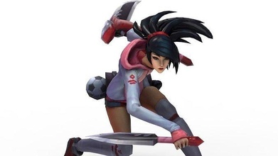 akali all-star - league of legends action figure champion statue online game toy lol star skin actionfigure 3d 3dprint model hero sculpture games toys 3d print model - Mito3D
