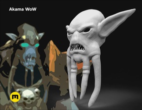 akama mask wow games-toys draenei cosplay warlords draenor world war character costume helmet face warcraft elder sage vindicator accessories game games toys 3d print model - Mito3D